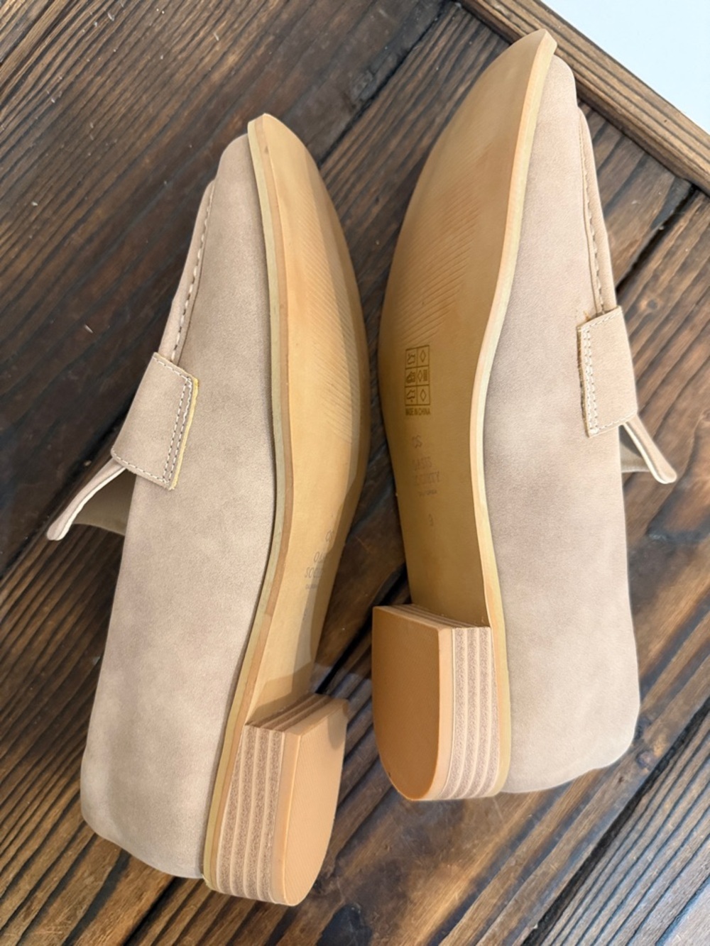 New Oasis Society Soft Tan Penny Loafers - Picture 6 of 8